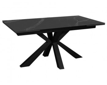 Кухонный стол DikLine SFE140 Керамика Черный мрамор/подье черное/опор