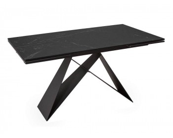 Обеденный стол DikLine SKN140 Керамика Черный мрамор/подье черное/опор