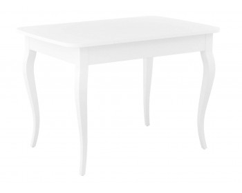 Обеденный стол DikLine M110 белый/стекло белое сатин/опоры MC белые