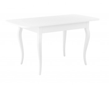 Обеденный стол DikLine M110 белый/стекло белое сатин/опоры MC белые