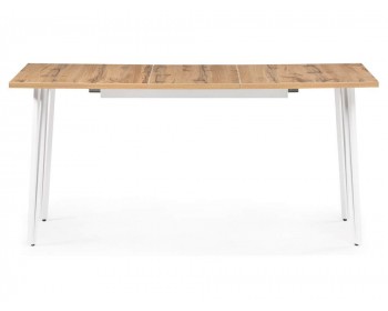 Обеденный стол Денвер Лофт 120 25 мм дуб вотан / белый матовый деревянный