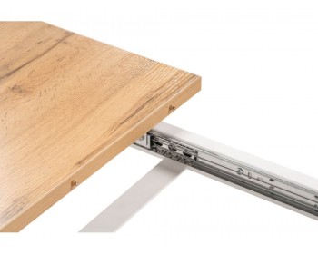 Кухонный стол Лота Лофт 120 25 мм дуб вотан / белый матовый деревянный