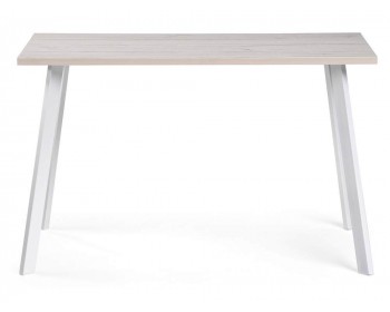 Кухонный стол Тринити Лофт 120 25 мм юта / матовый белый деревянный