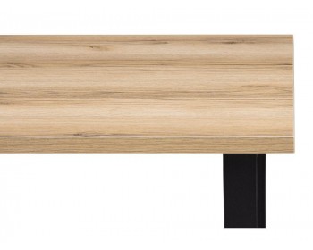 Кухонный стол Лота Лофт 120 25 мм дуб вотан / матовый черный деревянный