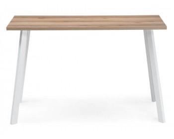 Обеденный стол Тринити Лофт 140 25 мм дуб делано светлый / белый матовый д