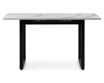 Обеденный стол Кэрин белый / черный деревянный