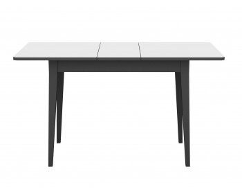 Кухонный стол DikLine M110 черный/стекло белое сатин optiwhite/опоры MM ч