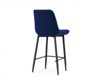 Седа велюр синий / черный Барный стул