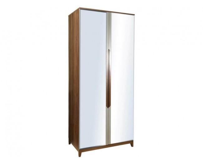Шкаф двухстворчатый с зеркалами Сканди Грей фото
