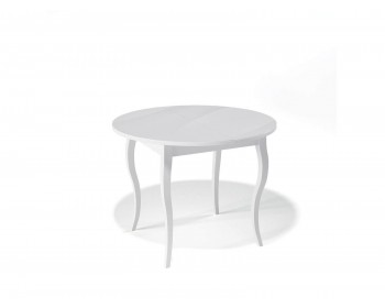 Обеденный стол KENNER 1000 С белый/стекло белое глянец