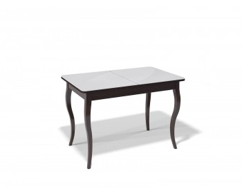 Обеденный стол KENNER 1100 С венге/стекло белое глянец