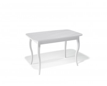 Обеденный стол KENNER 1200C белый/стекло белое глянец