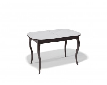 Обеденный стол KENNER 1300 С венге/стекло белое глянец
