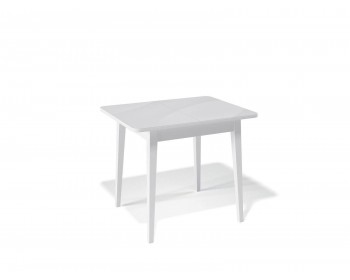 Обеденный стол KENNER 900 М белый/стекло белое глянец