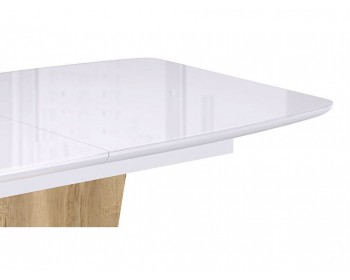 Обеденный стол KENNER AT1400 дуб/стекло белое