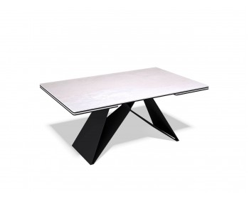 Обеденный стол KENNER KB1400 черный/керамика белая