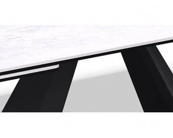 Обеденный стол KENNER KA1400 черный/керамика белая