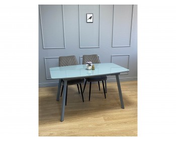 Обеденный стол KENNER AA1400 серый/серый глянец