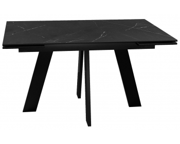 Кухонный стол DikLine SKM140 Керамика Черный мрамор/подье черное/опор