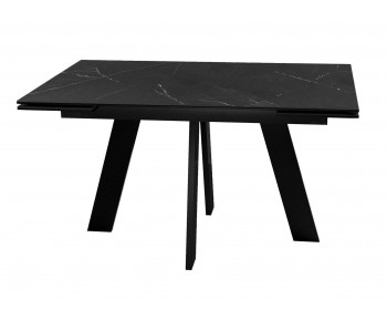 Обеденный стол DikLine SKM140 Керамика Черный мрамор/подье черное/опор