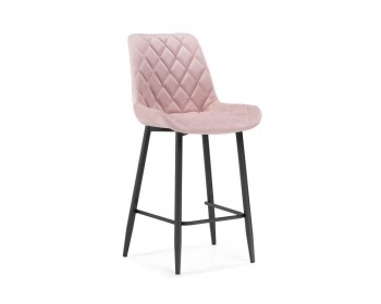 Баодин велюр розовый / черный Барный стул