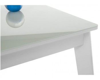 Обеденный стол Арья 120 белый / шагрень белая стеклянный