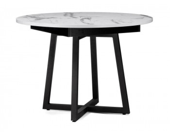 Кухонный стол Регна черный / белый деревянный