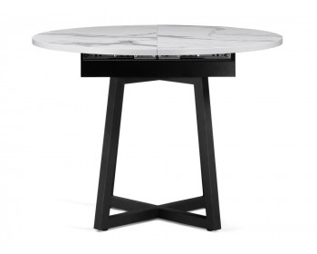 Кухонный стол Регна черный / белый деревянный