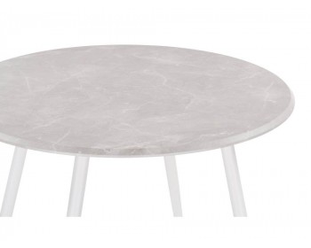 Кухонный стол Абилин 100 мрамор светло-серый / белый матовый деревянный