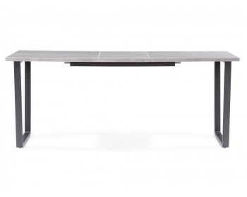 Кухонный стол Лота Лофт 140 25 мм бетон / черный матовый деревянный