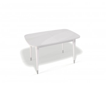 Обеденный стол KENNER K1250 белый/стекло белое глянец