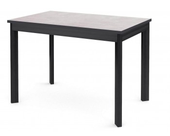Кухонный стол DikLine L110 хромикс белый/ опоры черные