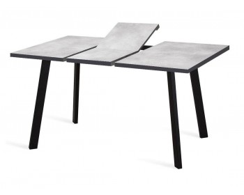 Кухонный стол DikLine HB140 хромикс белый/ опоры черные