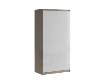 Распашной шкаф Челси 2-х створчатый платяной (Белый глянец, Дуб Сонома)