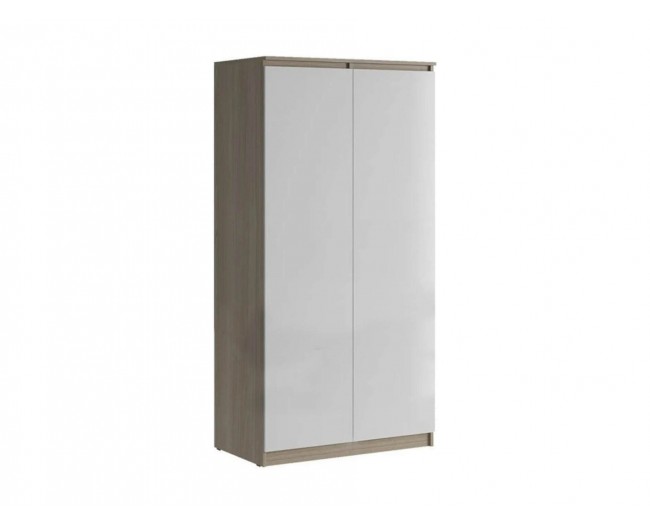 Челси Шкаф 2-х створчатый платяной (Белый глянец, Дуб Сонома) фото