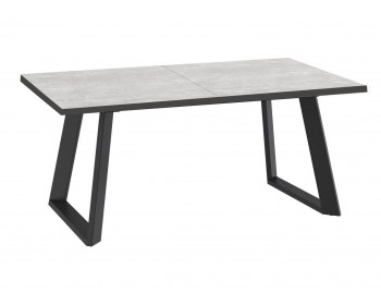 Обеденный стол DikLine ZL160 хромикс белый/ черный/ опоры черные