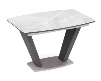 Кухонный стол Петир 120(160)х80 ультра белый / гриджио / камень серый сте