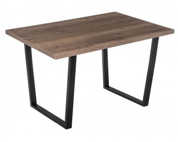 Кухонный стол Эльпатия 110 дуб велингтон / черный матовый деревянный