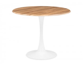 Обеденный стол Тулип 90х73 дуб вотан / белый деревянный
