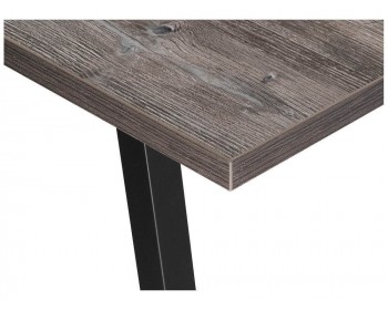 Кухонный стол Эльпатия 150 дуб рошелье / черный матовый деревянный