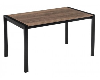 Кухонный стол Центавр дуб галифакс / черный матовый деревянный