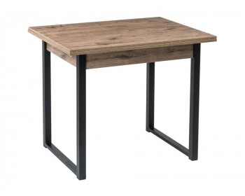Кухонный стол Форли дуб велингтон / черный матовый деревянный