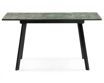 Обеденный стол Агни 110 королевский мрамор / черный матовый деревянный