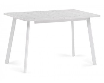 Кухонный стол Колон Лофт 120 25 мм юта / белый матовый деревянный