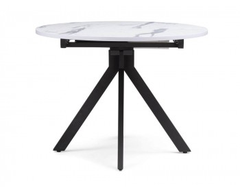 Обеденный стол Бетина мрамор белый / черный деревянный