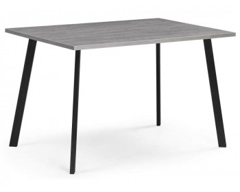 Кухонный стол Тринити Лофт 120х80х75 25 мм бетон / черный матовый деревян