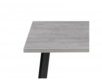 Кухонный стол Тринити Лофт 120х80х75 25 мм бетон / черный матовый деревян