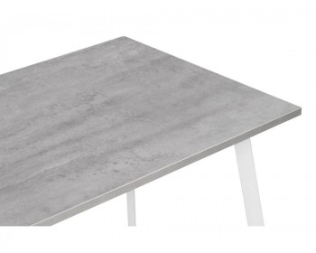 Кухонный стол Тринити Лофт 120х80х75 25 мм бетон / белый матовый деревянн