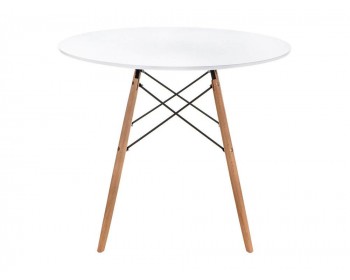 Обеденный стол Table 90 white / wood деревянный