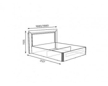 Кровать с подъемным механизмом Лаура 1.1 140х200